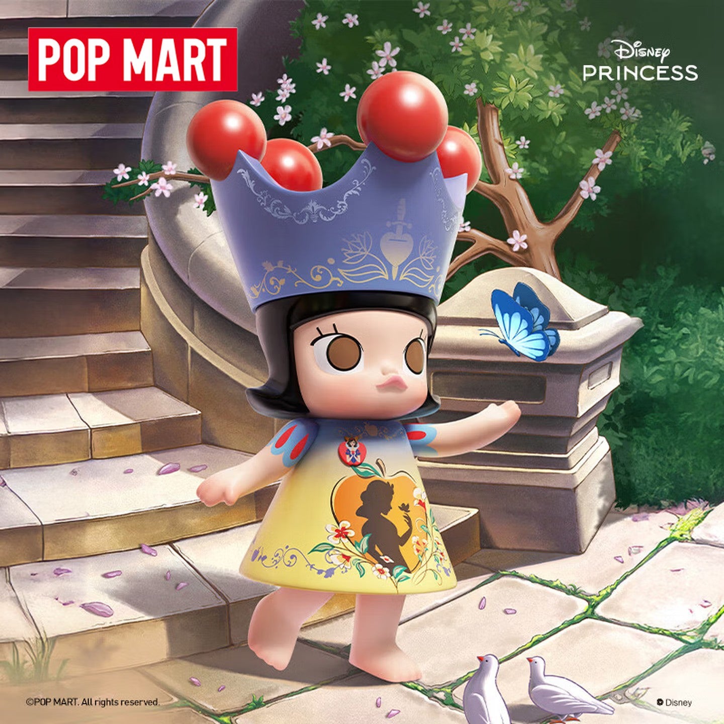POP MART MEGA ROYAL MOLLY 400% White Snow Princess Toy Statue