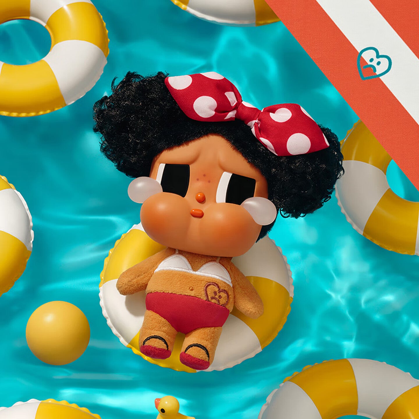 POP MART CRYBABY Vacation Mode On Plastic Stuffed Toy