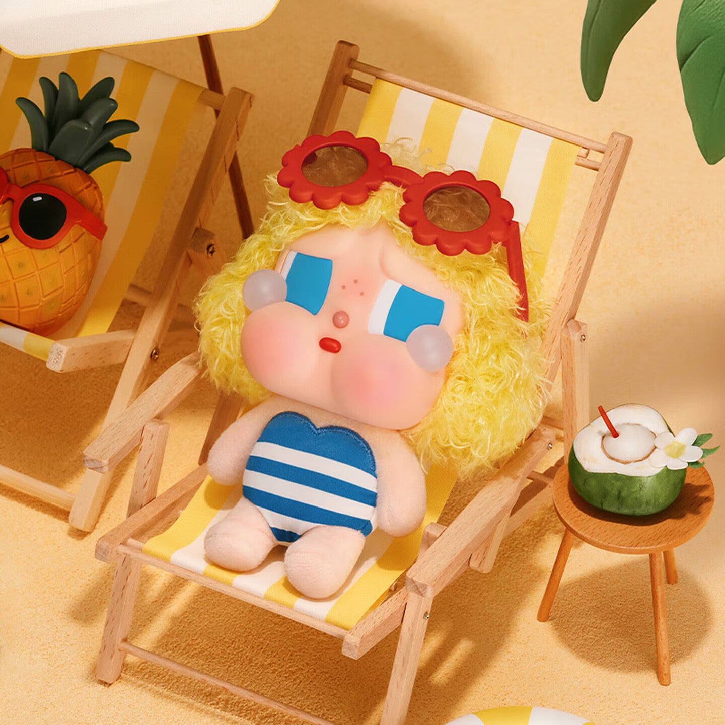 POP MART CRYBABY Vacation Mode On Plastic Stuffed Toy
