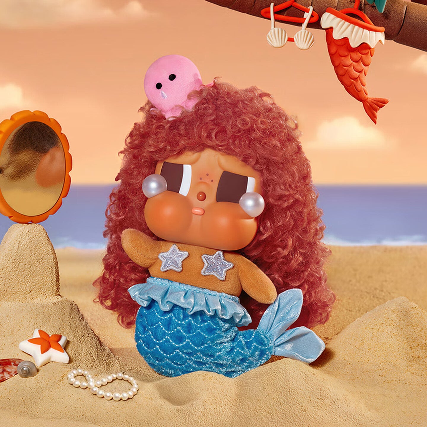 POP MART CRYBABY Vacation Mode On Plastic Stuffed Toy